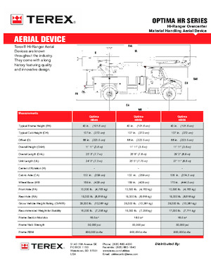 Plataformas telescópicas sobre camión Terex Optima HR46