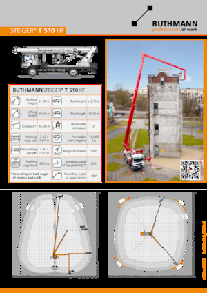 Plataformas telescópicas sobre camión Ruthmann T 510 HF