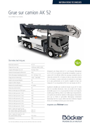 Grúas telesc. montadas sobre camión Böcker AK 52