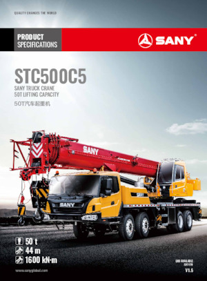 Grúas telesc. montadas sobre camión Sany STC500C5