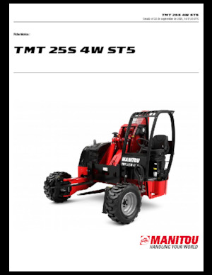 Carretillas elevadoras de arrastre telescópicas Manitou TMT 25 S 4W