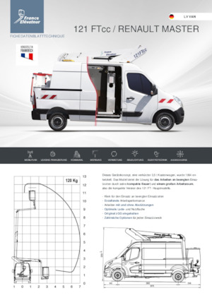 Plataformas telescópicas sobre camión France Elévateur 121 FTcc