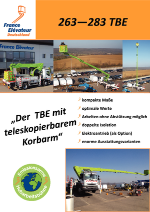 Plataformas telescópicas sobre camión France Elévateur 283 TBE