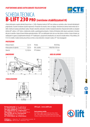Plataformas telescópicas sobre camión CTE B-Lift 230 Pro-H