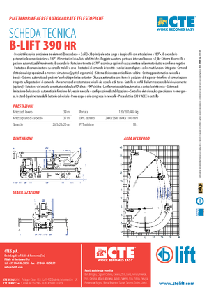 Plataformas telescópicas sobre camión CTE B-Lift 390 HR