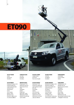 Plataformas telescópicas sobre camión Easy Lift ET090 