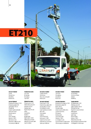 Plataformas telescópicas sobre camión Easy Lift ET210 