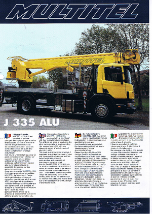 Plataformas telescópicas sobre camión Multitel J 335 Alu