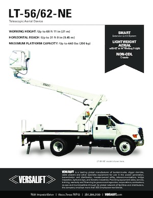 Plataformas telescópicas sobre camión Versalift LT 56 NE