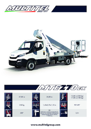 Plataformas telescópicas sobre camión Multitel MTE 270 EX