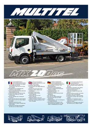 Plataformas elevadoras articuladas remolcables Multitel MX 200 DS