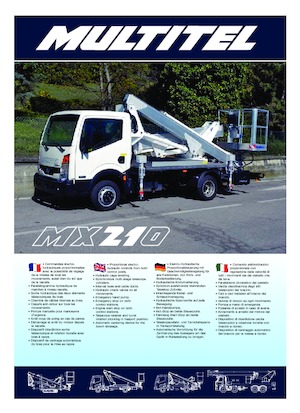 Plataformas elevadoras articuladas remolcables Multitel MX 210