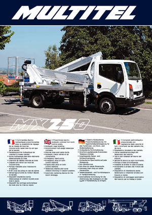 Plataformas elevadoras articuladas remolcables Multitel MX 250