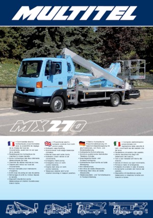 Plataformas telescópicas sobre camión Multitel MX 270
