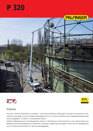 Plataformas telescópicas sobre camión Palfinger P 320