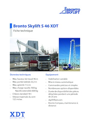 Plataformas telescópicas sobre camión Bronto Skylift S 46 XDT