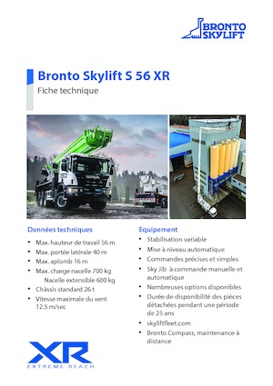 Plataformas telescópicas sobre camión Bronto Skylift S 56 XR