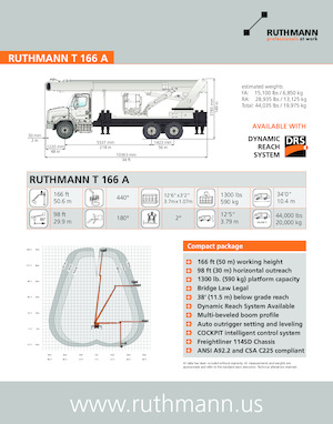 Plataformas telescópicas sobre camión Ruthmann T-166A