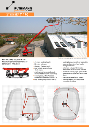 Plataformas telescópicas sobre camión Ruthmann T 470