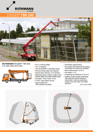 Plataformas telescópicas sobre camión Ruthmann TBR 200