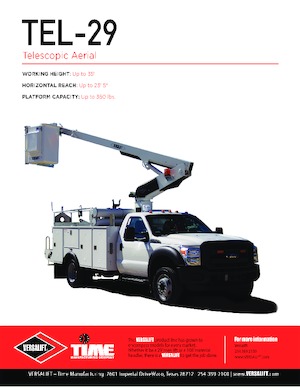 Plataformas telescópicas sobre camión Versalift TEL-29-N