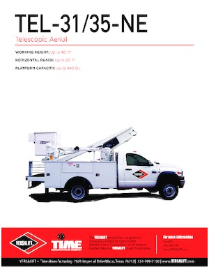 Plataformas telescópicas sobre camión Versalift TEL-31-NE