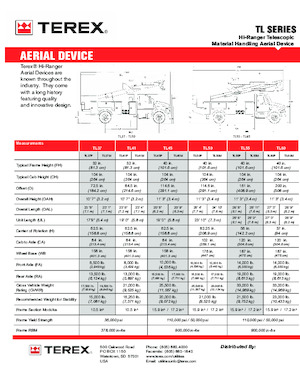 Plataformas telescópicas sobre camión Terex TL45M