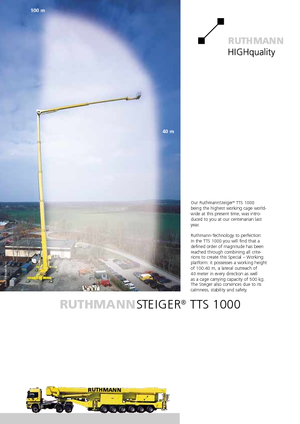 Plataformas telescópicas sobre camión Ruthmann TK 145 (Fa.)