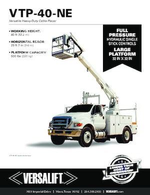Plataformas telescópicas sobre camión Versalift VTP-40-NE