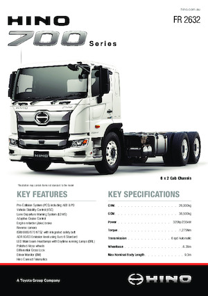 Tractoras Hino 700 FR 2632 6x2