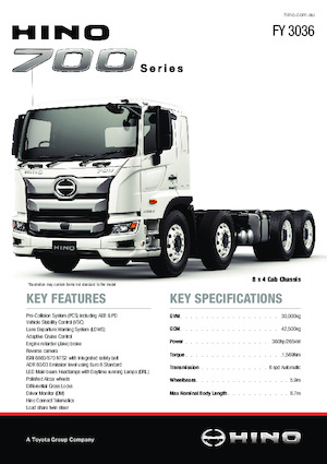 Tractoras Hino 700 FY 3036 8x4
