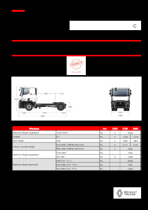 Tractoras Renault C T4X2 13L E6