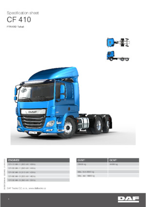 Tractoras DAF CF 410 FTN