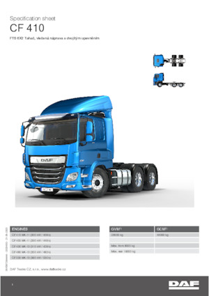 Tractoras DAF CF 410 FTS