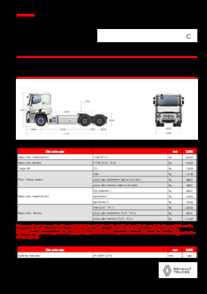 Tractoras Renault E-TECH C - T6x4 ROAD