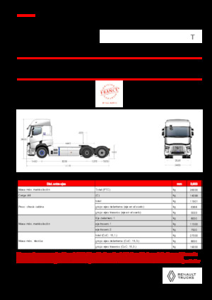 Tractoras Renault E-TECH T - T6x2 TAG