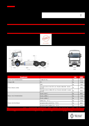 Tractoras Renault E-TECH T - T6x2 TAG