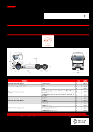 Tractoras Renault E-TECH T - T6x2 TAG