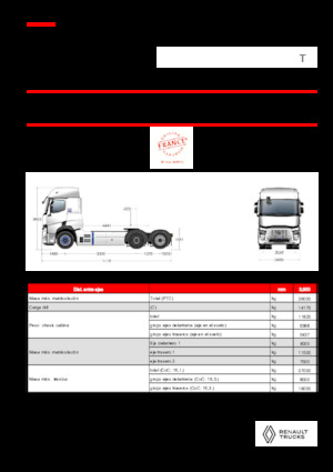 Tractoras Renault RT E-TECH T - T6x2 TAG