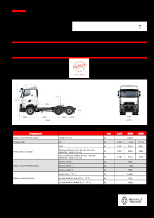 Tractoras Renault T HIGH T6X2 LOW 13L E6
