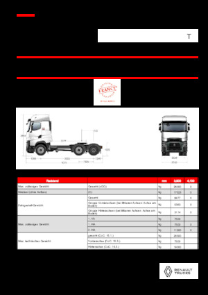 Tractoras Renault T HIGH T6X2 PUSHER 13L E6