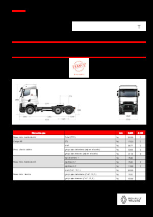 Tractoras Renault T HIGH T6X2 PUSHER 13L E6