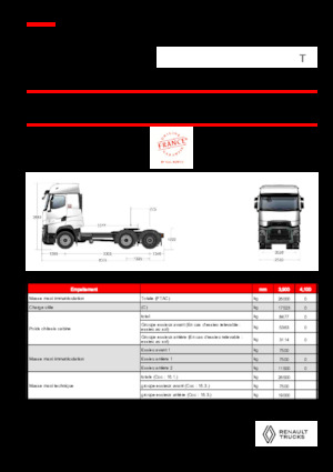 Tractoras Renault T HIGH T6X2 PUSHER 13L E6