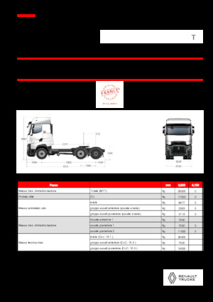 Tractoras Renault T HIGH T6X2 PUSHER 13L E6