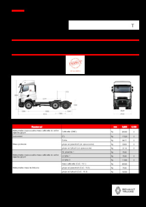 Tractoras Renault T HIGH T6X2 PUSHER 13L E6