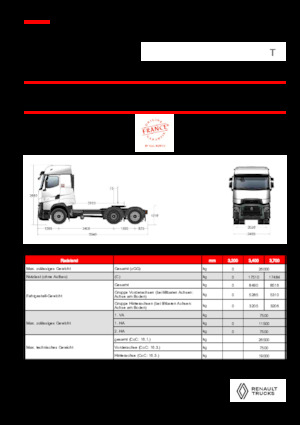 Tractoras Renault T HIGH T6X2 TAG 13L E6