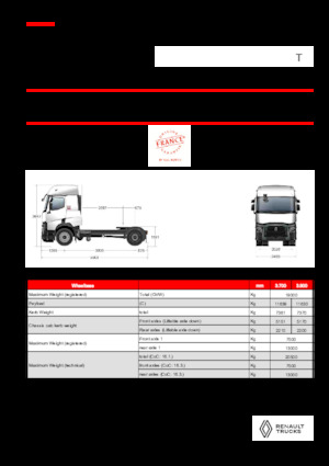 Tractoras Renault T T4X2 11L E6
