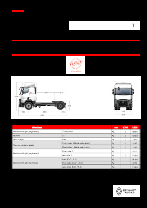 Tractoras Renault T T4X2 X-LOW 11L E6