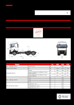 Tractoras Renault T T6X2 LOW 11L E6