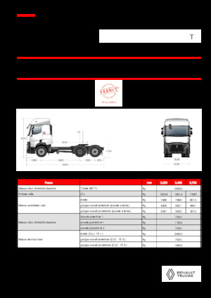 Tractoras Renault T T6X2 LOW 11L E6